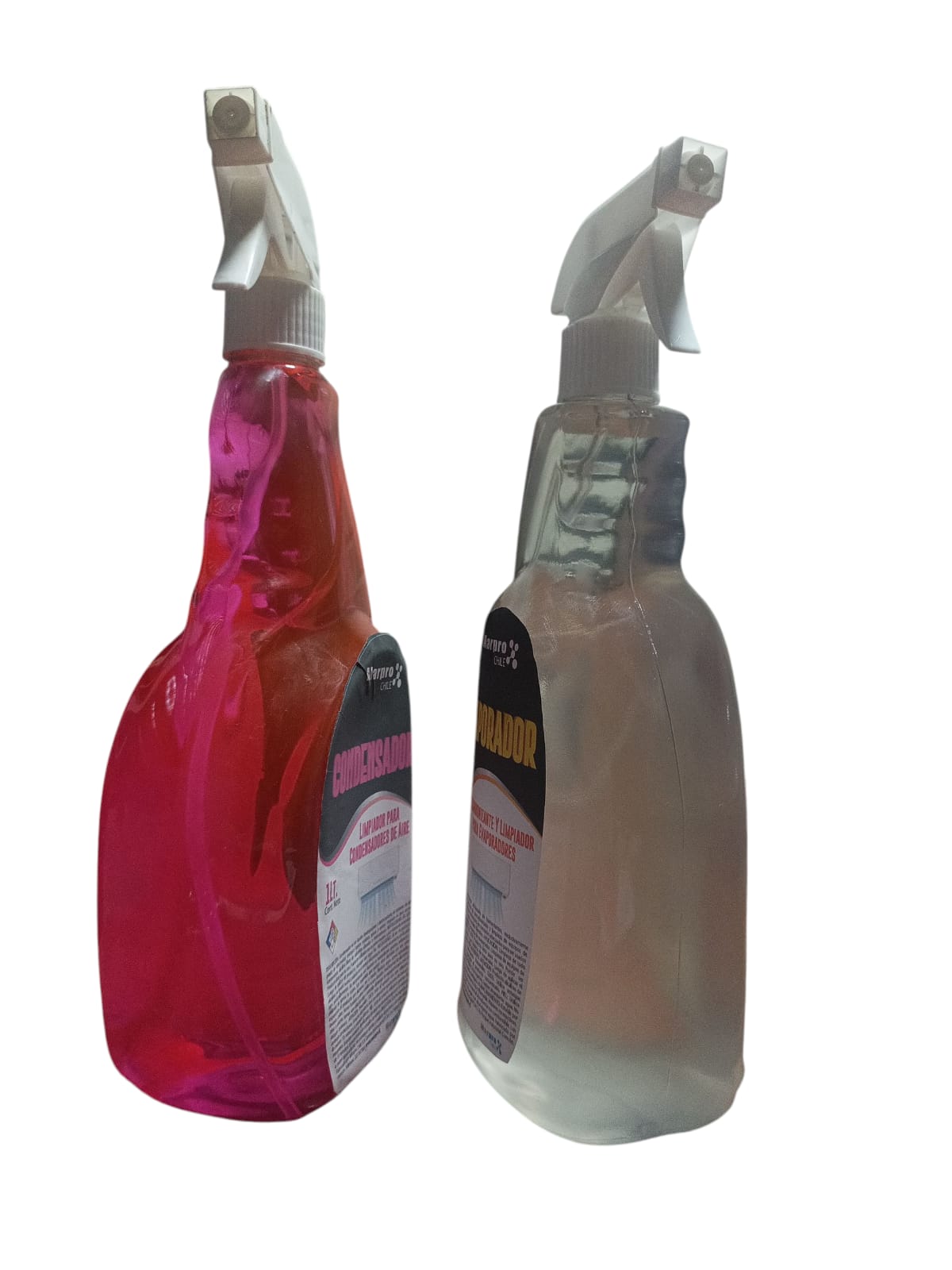 KIT LIQUIDOS MANTENCION LIMPIEZA PARA AIRE ACONDICIONADO ENVASES GATILLO 1 LTS C/U - 2