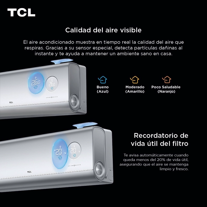 AIRE ACONDICIONADO INVERTER TCL FRESHIN 12.000 BTU WIFI - 9