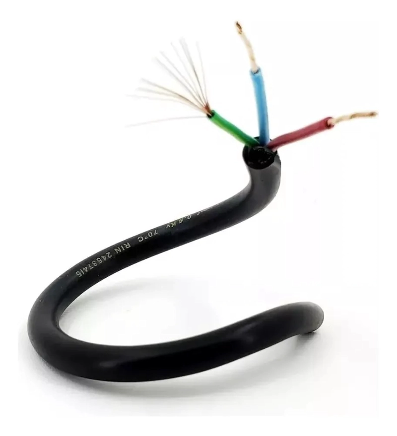 CORDON ELECTRICO ROLLO 50 MTS CONTINUOS  DE 3X2,5MM NEGRO - 3