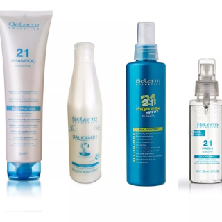 KIT 4 PRODUCTOS CAPILARES SALERM 21 NUTRICION Y PROTECCION - 1