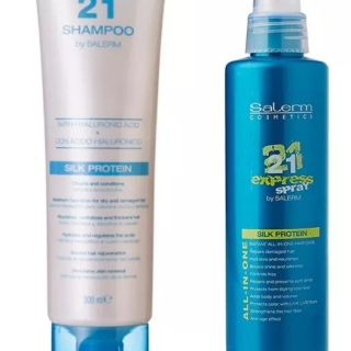 SHAMPOO SALERM 21 PROTEÍNA DE SEDA 300ML + SALERM 21 EXPRESS - 1