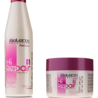 SHAMPOO SALERM HI REPAIR 250ML + MASCARILLA HI REPAIR 250ML - 1