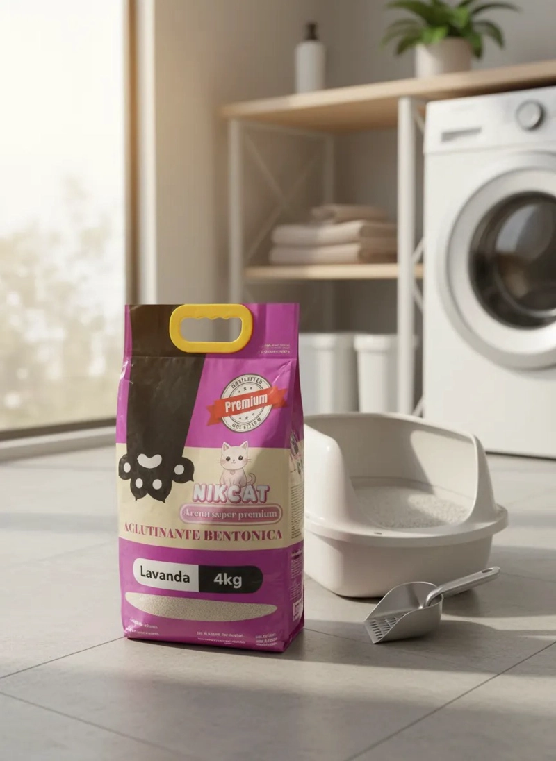 ARENA PARA GATO NIKCAT SUPER AGLUTINANTE LAVANDA 4KG - 2