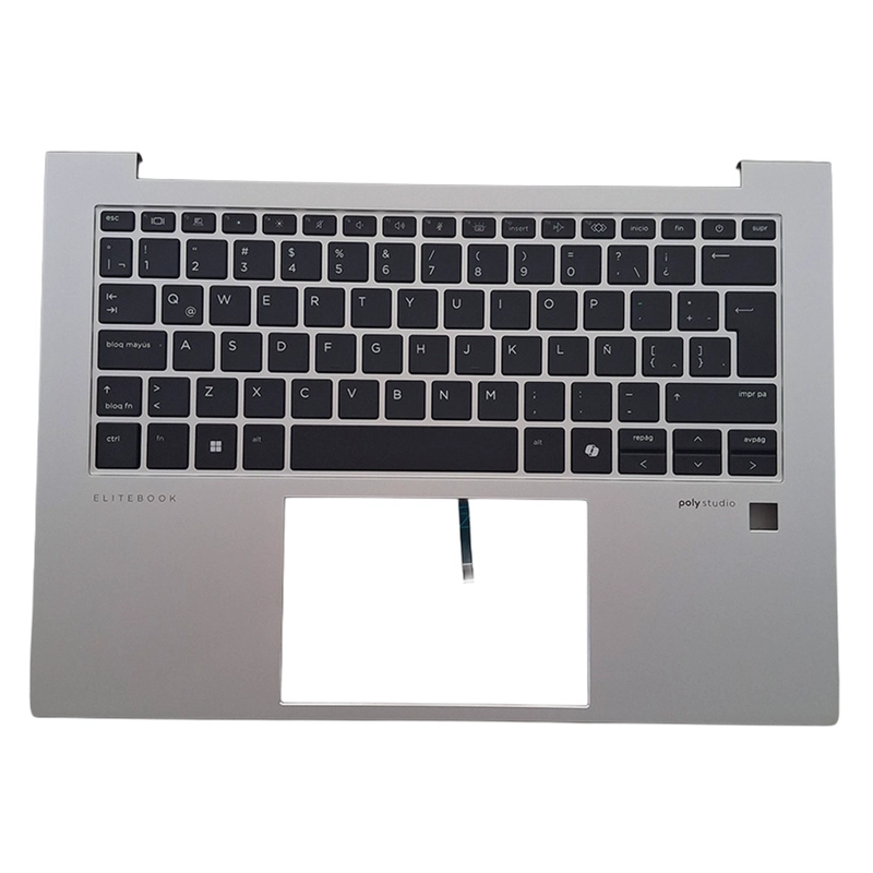 TOP COVER HP TECLADO RETROILUMINADO ESPAÑOL PLATA PARA NOTEBOOK ELITEBOOK 840 G11 G12 (NUEVO) - 1
