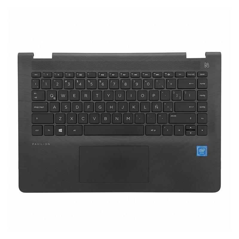 TOP COVER HP TECLADO ESPAÑOL NEGRO PARA NOTEBOOK PAVILION X360 14-BA (NUEVO) - 1