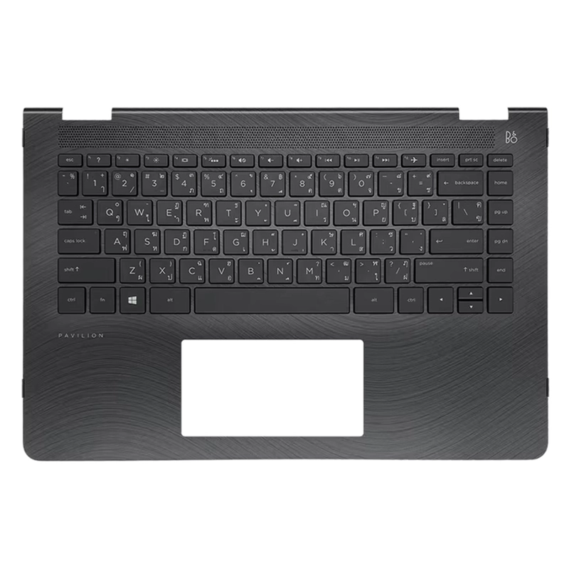 TOP COVER HP TECLADO ESPAÑOL NEGRO PARA NOTEBOOK PAVILION X360 14 G1 (NUEVO) - 1
