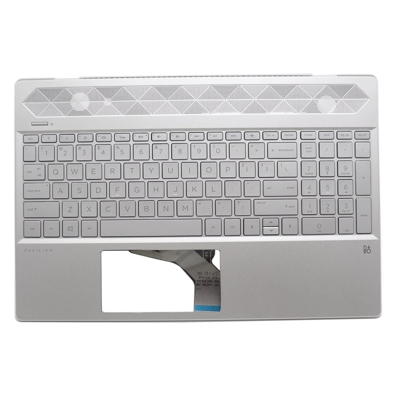 TOP COVER HP TECLADO ESPAÑOL PLATA PARA NOTEBOOK PAVILION 15-CS 15-CW (NUEVO) - 1