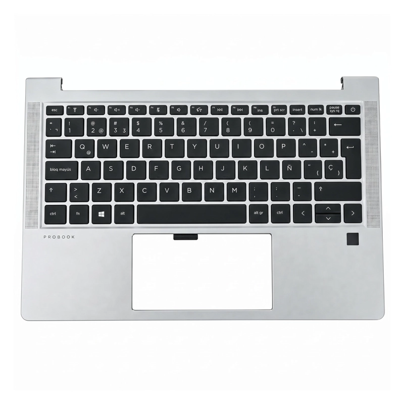 TOP COVER HP TECLADO ESPAÑOL PLATEADO PARA NOTEBOOK 15-AC1XXLA (NUEVO) - 1