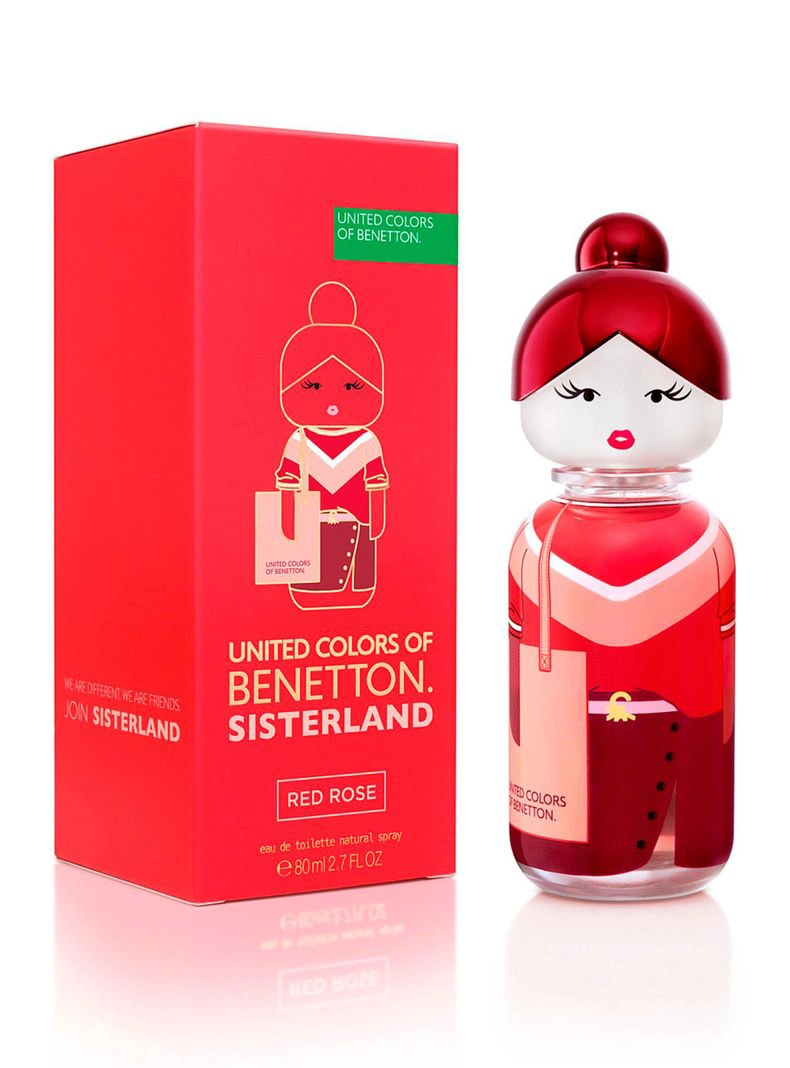 SISTERLAND UNITED COLORS OF BENETTON RED ROSE DAMA EAU DE TOILETTE 80 ML - 1
