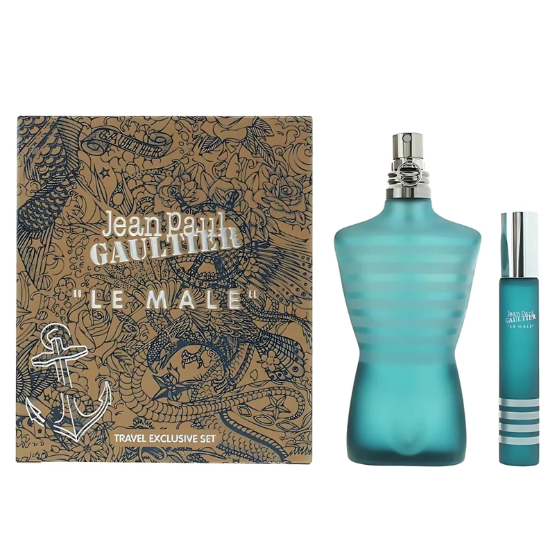 SET JEAN PAUL GAULTIER LE MALE EDT 2 PIEZAS 125ML+ 20ML HOMBRE - 1
