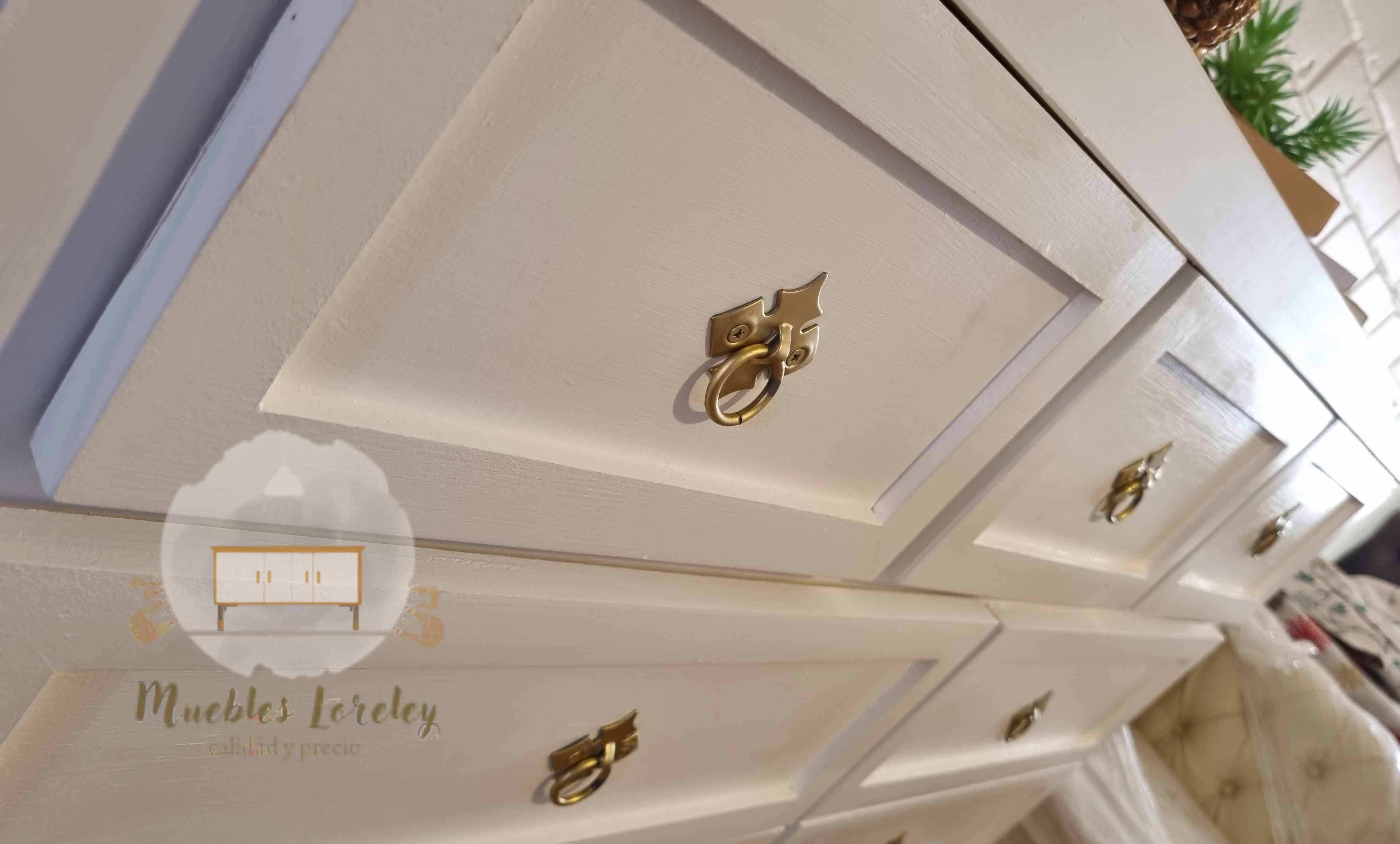 CÓMODA MUEBLES LORELEY MADERA 11 CAJONES BLANCO - 7