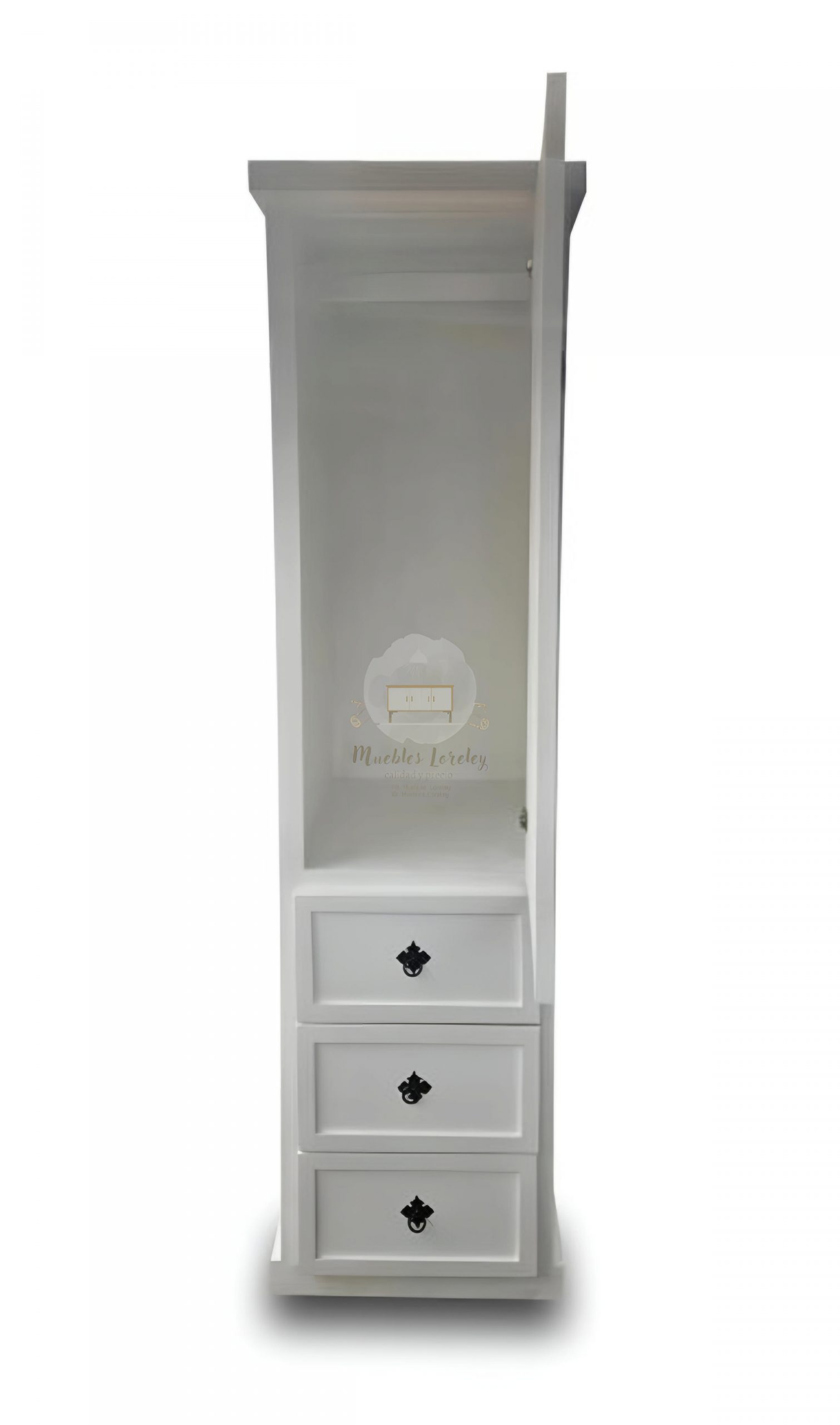 CLÓSET MUEBLES LORELEY MADERA PINO BLANCO 1 CUERPO - 2