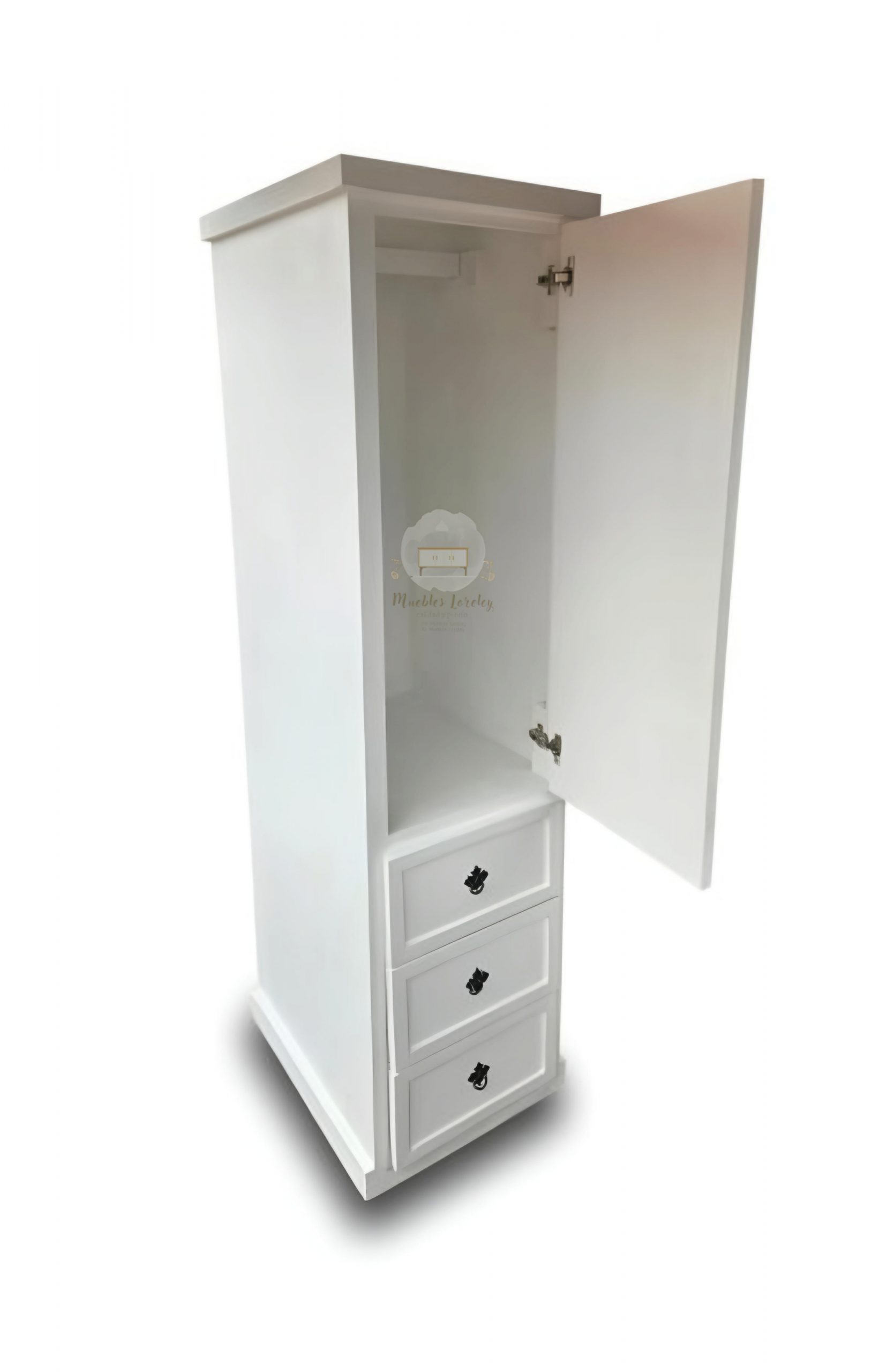 CLÓSET MUEBLES LORELEY MADERA PINO BLANCO 1 CUERPO - 6