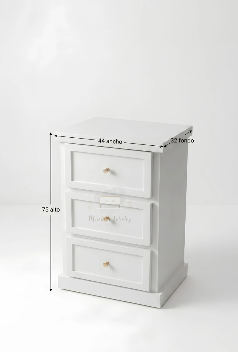 VELADOR MUEBLES LORELEY BLANCO DALA 3C MADERA - 9