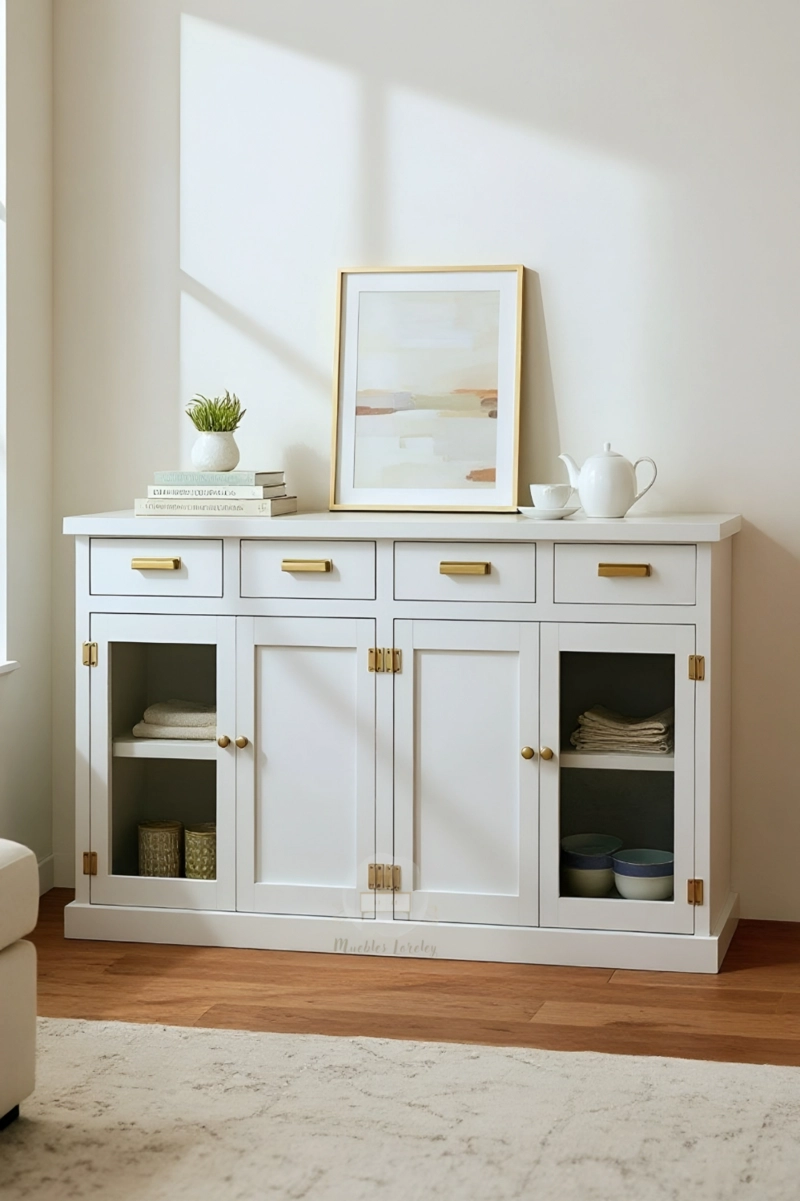 BUFFET DE MADERA 150 CM - MUEBLES LORELEY - 1