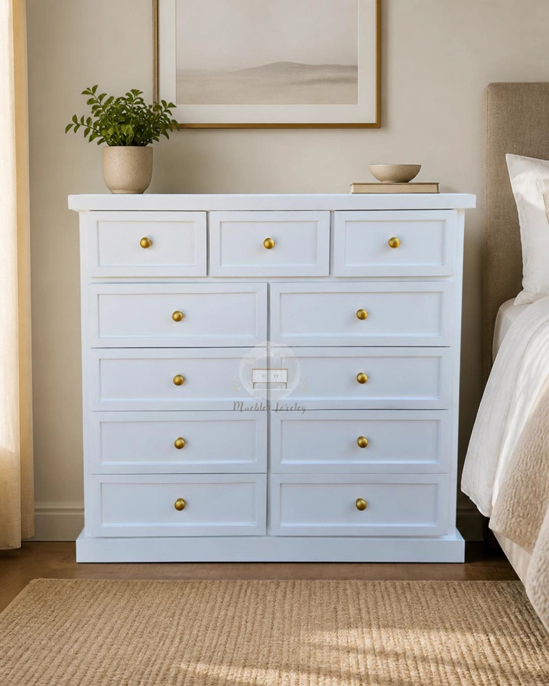 COMODA MUEBLES LORELEY MADERA 11 CAJONES