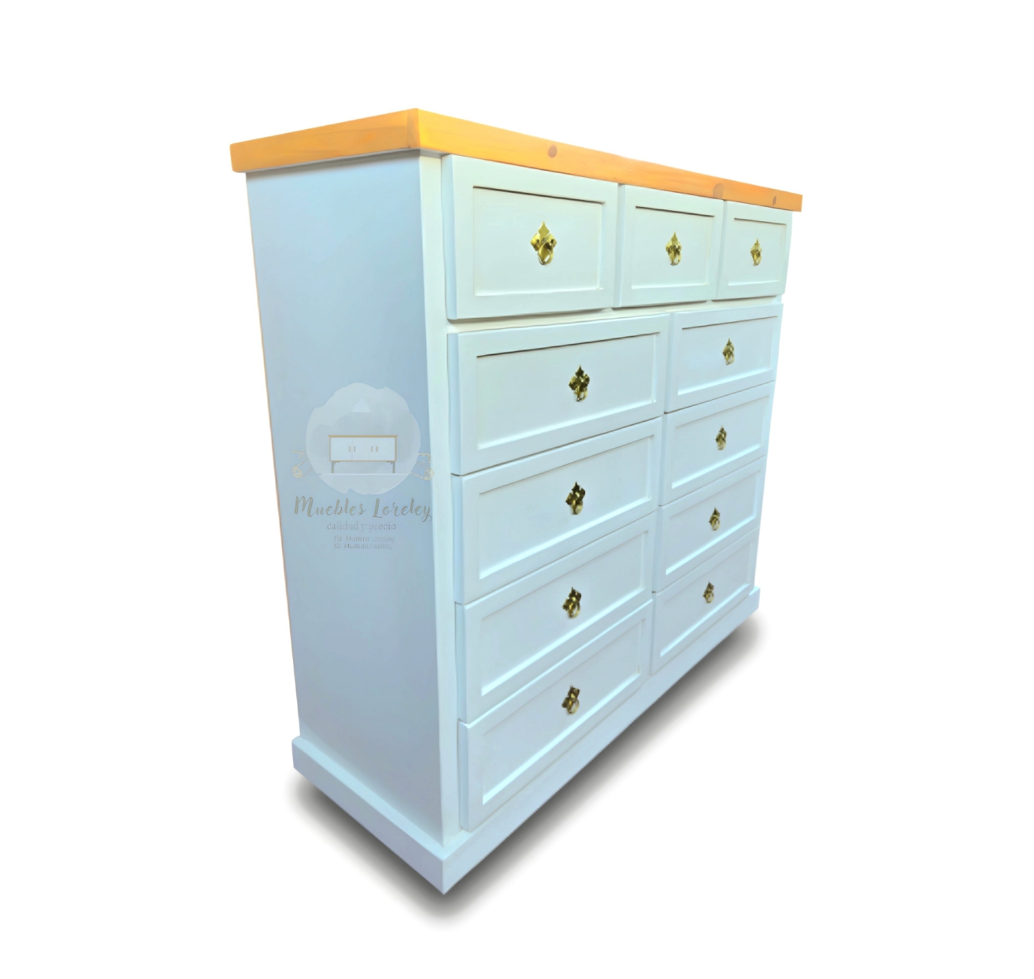CÓMODA MUEBLES LORELEY MADERA 11 CAJONES - 3