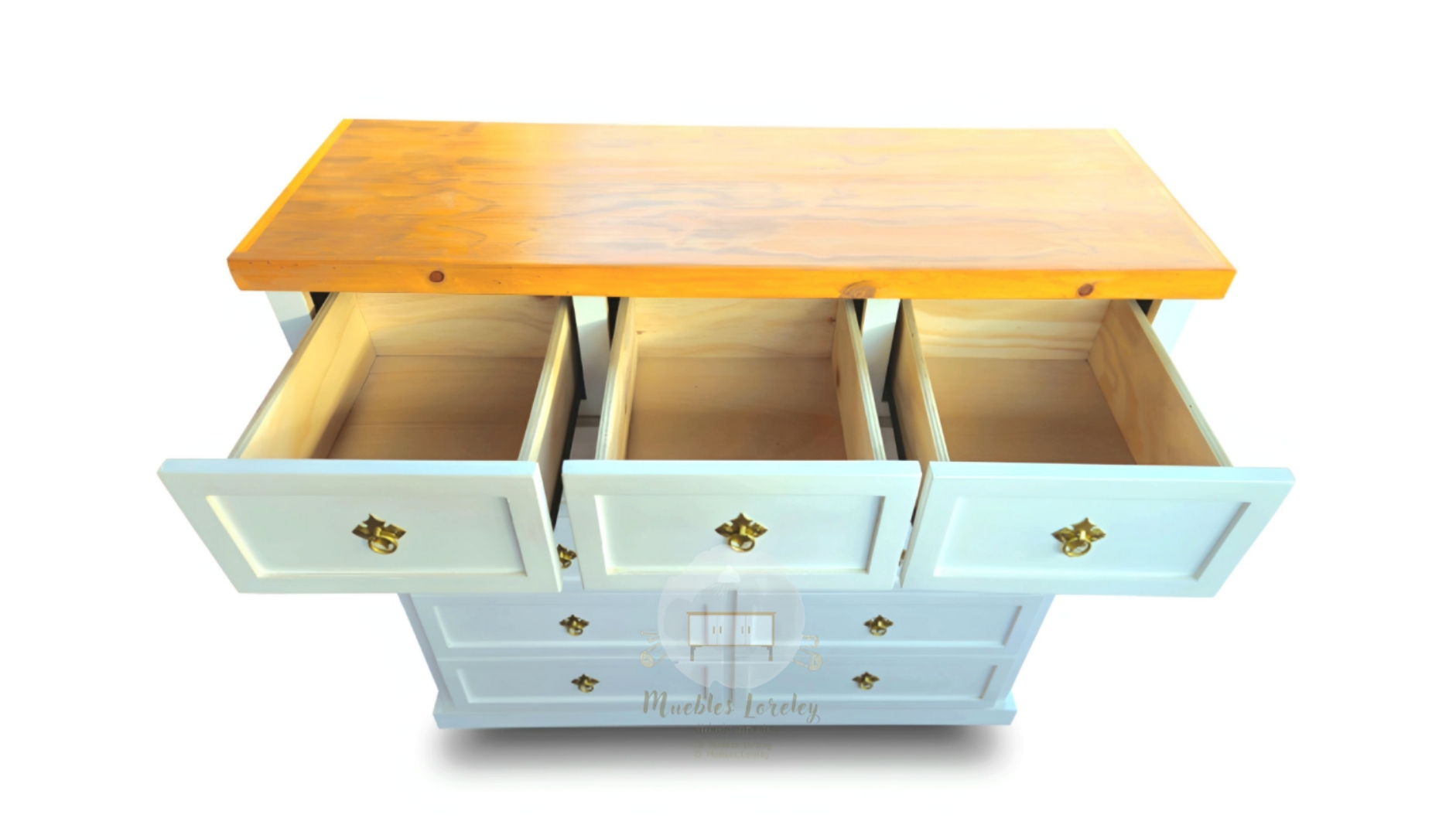 CÓMODA MUEBLES LORELEY MADERA 11 CAJONES - 4
