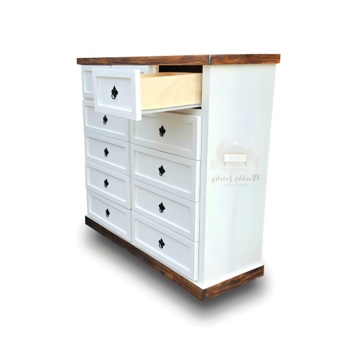 CÓMODA MUEBLES LORELEY MADERA 11 CAJONES - 5