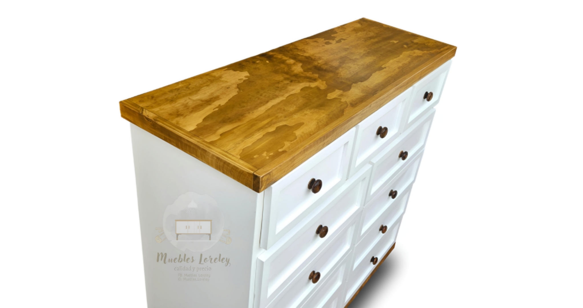 CÓMODA MUEBLES LORELEY MADERA 11 CAJONES - 5