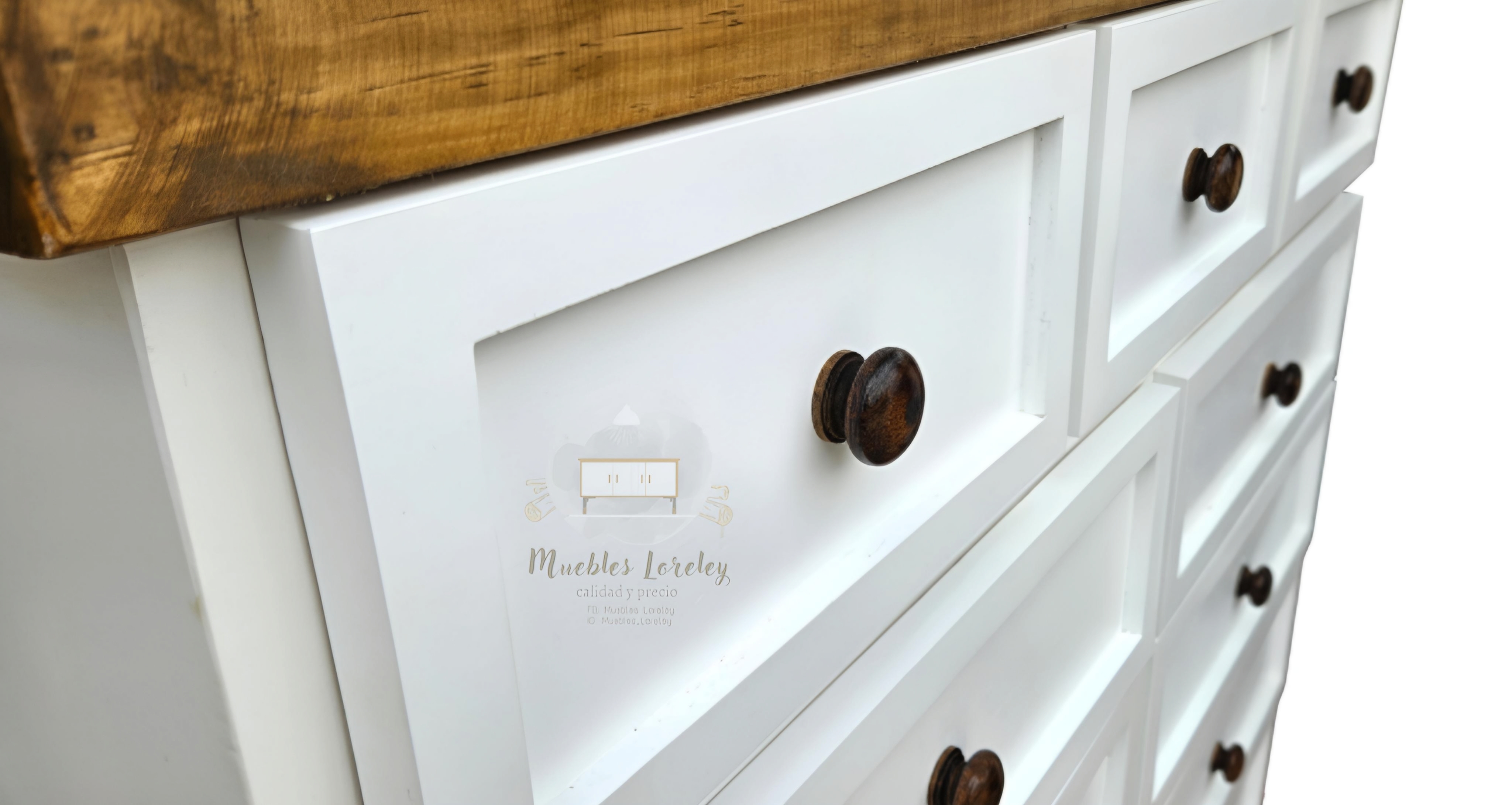 CÓMODA MUEBLES LORELEY MADERA 11 CAJONES - 6