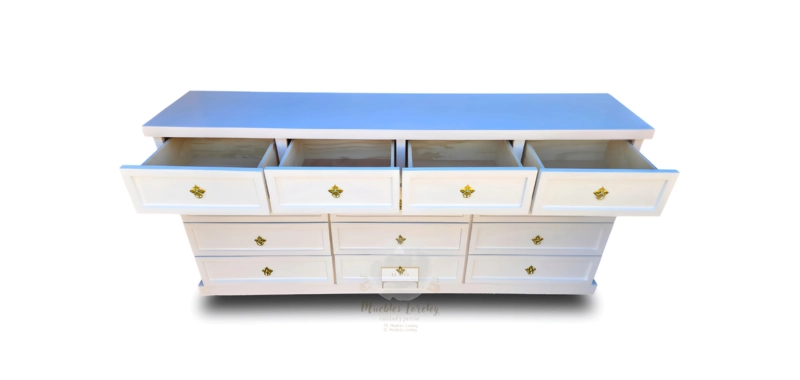 CÓMODA MUEBLES LORELEY MADERA 13 CAJONES GRAN 2 M - 2