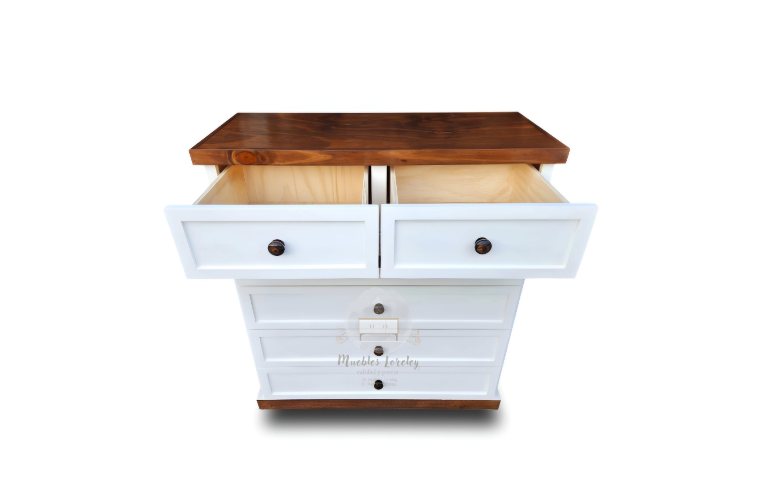 COMODÍN MUEBLES LORELEY 4+2 MADERA PINO - 2