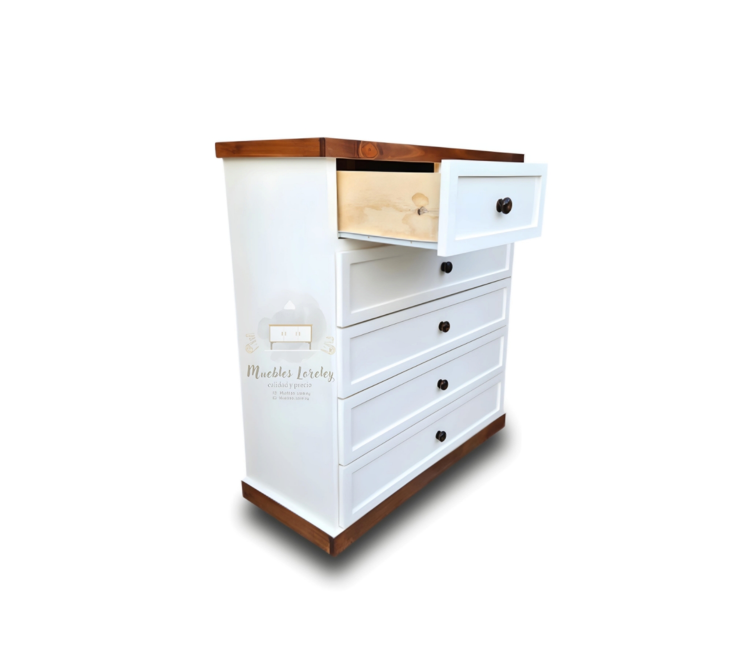 COMODÍN MUEBLES LORELEY 4+2 MADERA PINO - 4