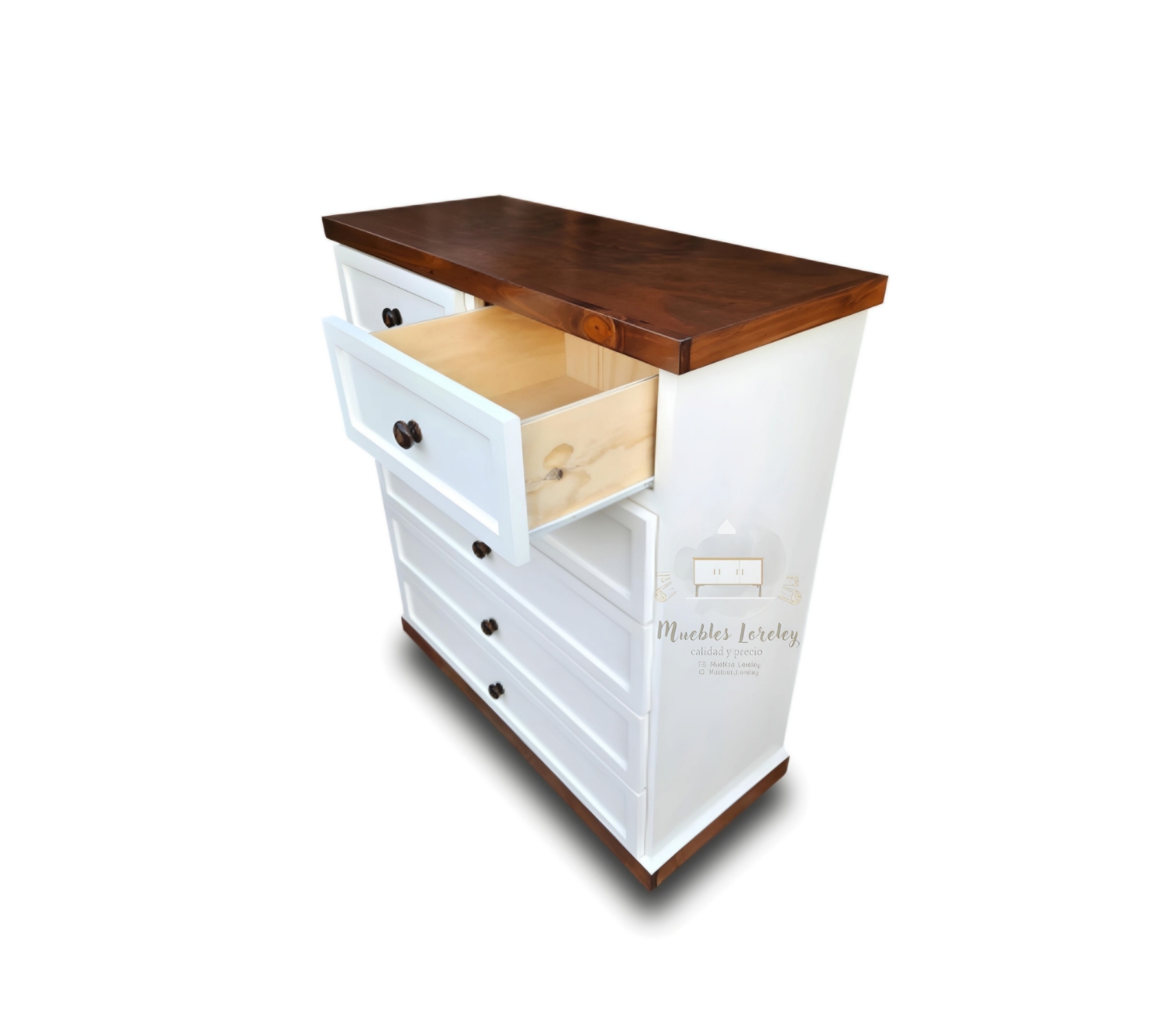 COMODÍN MUEBLES LORELEY 4+2 MADERA PINO - 6