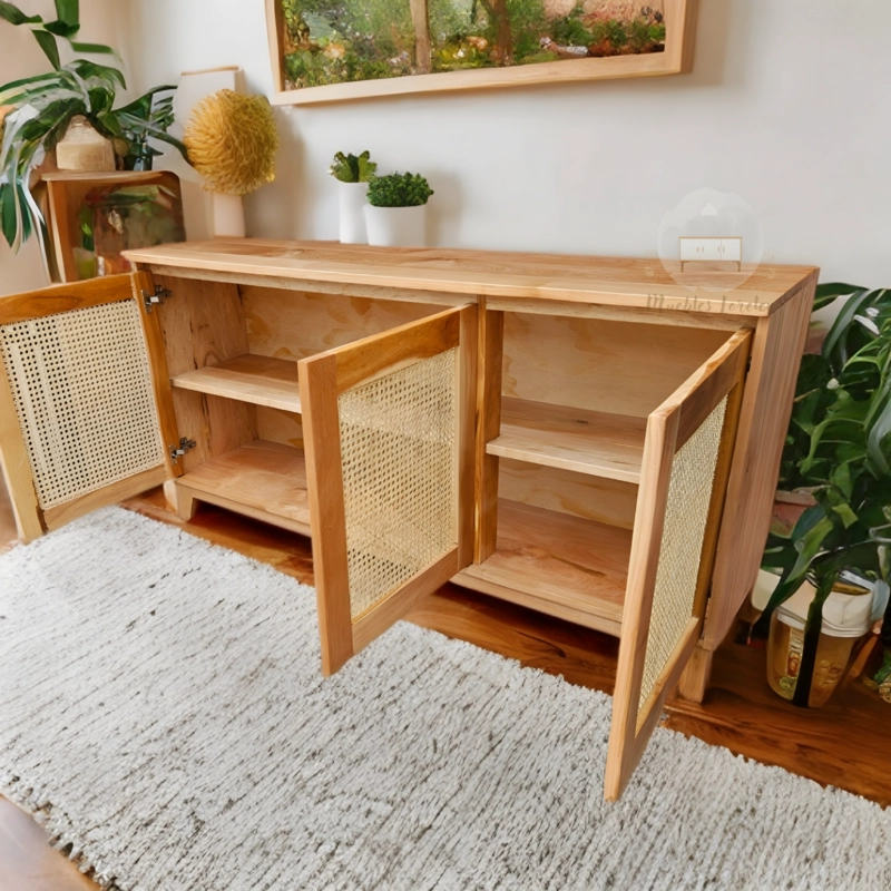 RACK MUEBLES LORELEY LENGANOVA MADERA O BUFFET - 5