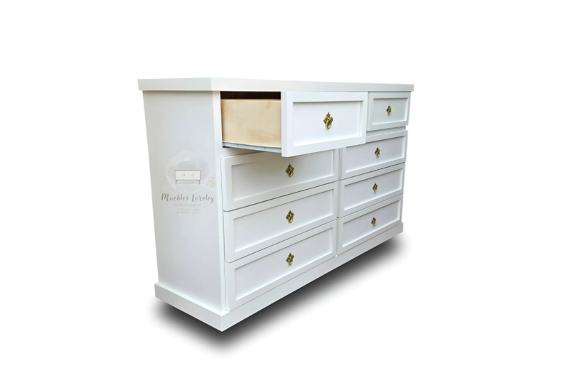 CÓMODA 9 CAJONES DE MADERA-MUEBLES LORELEY - 3