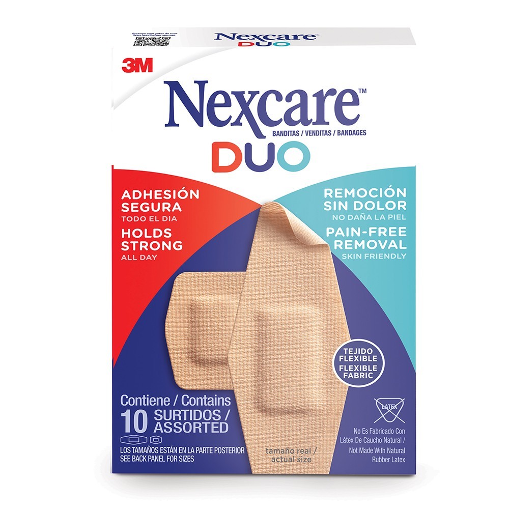 DUO PARCHE REMOCION SIN DOLOR NEXCARE TAMAÑO SURTIDO 10 UNIDADES - 4