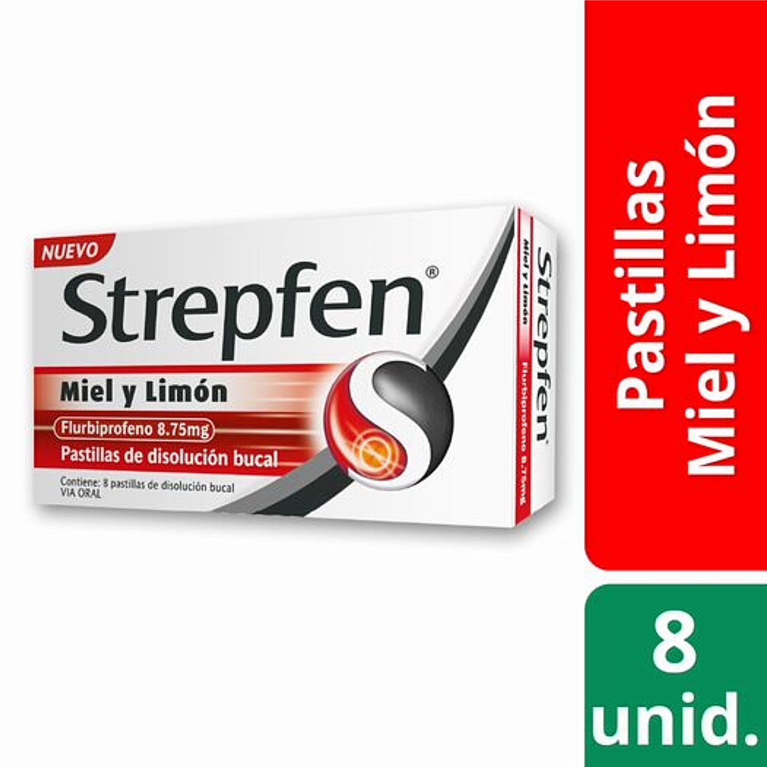 ANTIINFLAMATORIO RECKITT BENCKISER STREPFEN MIEL LIMON ALIVIA EL DOLOR GARGANTA PASTILLAS 8 UN - 3