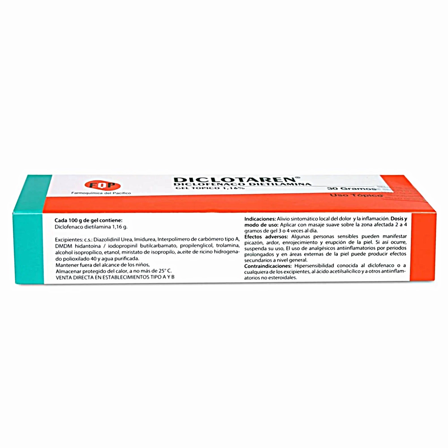 DICLOTAREN DOLORES MUSCULARES GEL TÓPICO 30G - 2