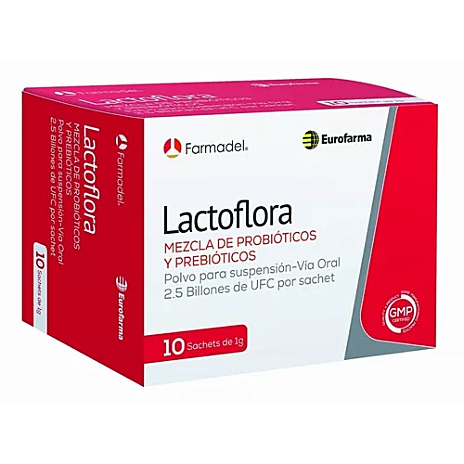 LACTOFLORA PROBIÓTICO (10 SACHETS 1GR) SIN SABOR FARMADEL - 1