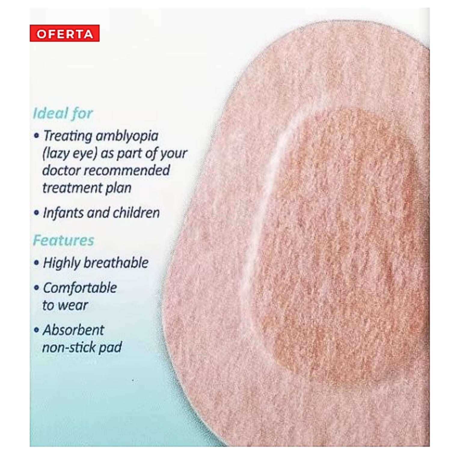 PARCHE OCULAR RECOVERY EYE PATCH 58MM X 80MM 20 UNIDADES ORIGINAL - 2
