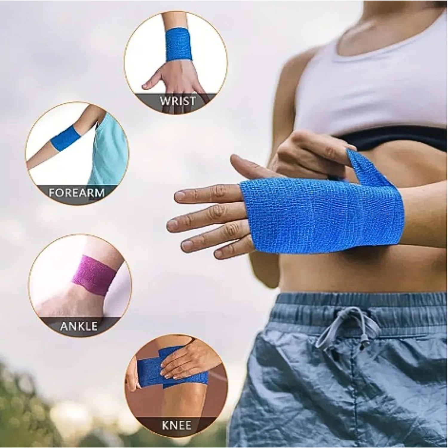 Ripley - VENDA AUTOADHERENTE CELESTE 7.5CM X 4.5M RECOVERY ORIGINAL