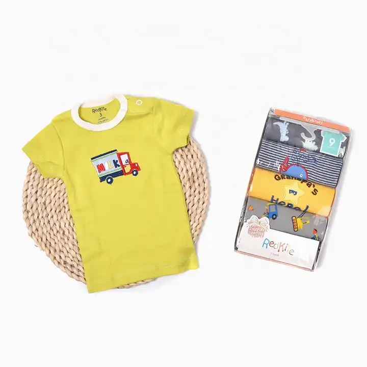 SET DE 5 POLERAS MANGA CORTA NIÑA ALGODÓN. MODELOS SURTIDOS - 1