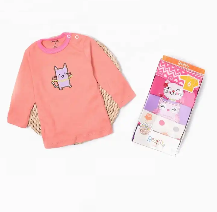 SET DE 5 POLERAS MANGA LARGA NIÑA ALGODÓN. MODELOS SURTIDOS - 1