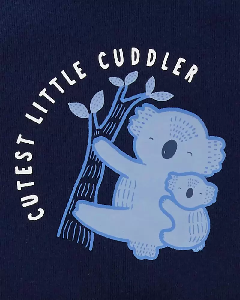 CONJUNTO LARGO ALGODON NIÑO AZUL KOALA 3 PIEZAS, BUZO BODYS BEBE - 3