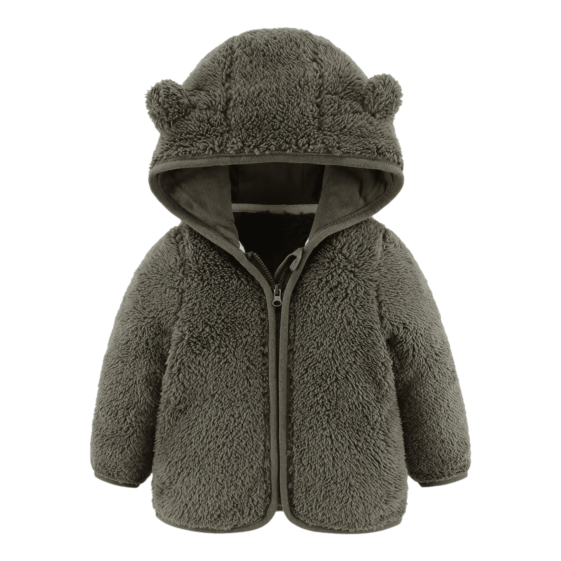 POLERÓN POLAR PELUDITO VERDE OSCURO PARA BEBÉS - 1
