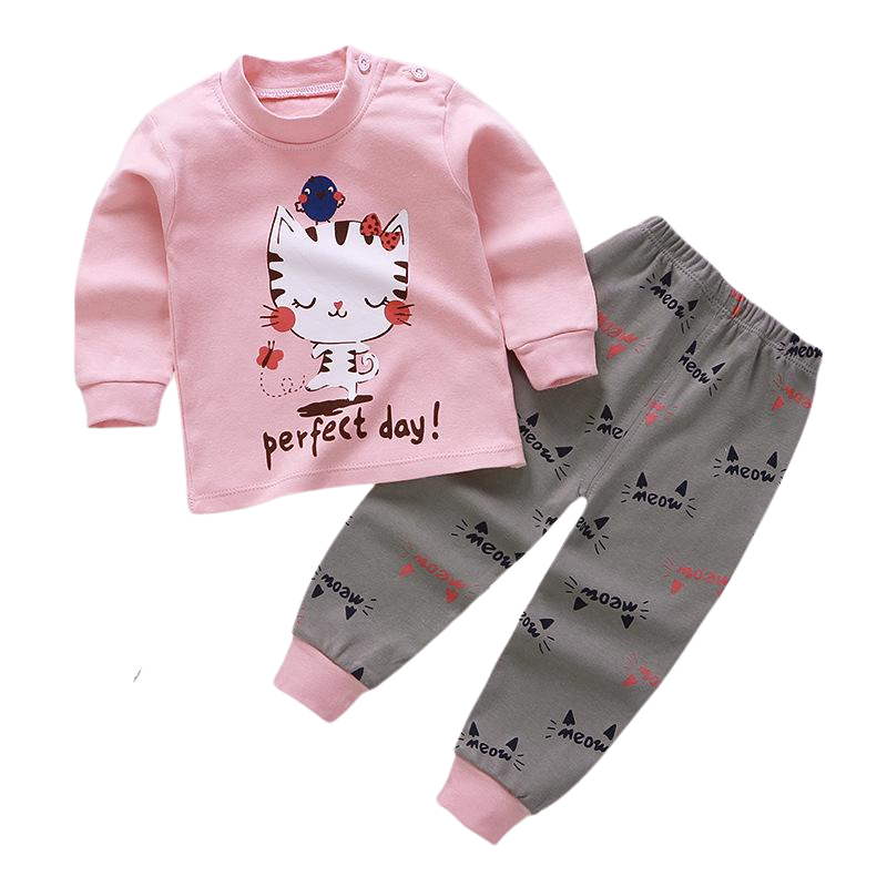 PIJAMA PARA NIÑAS Y BEBE S ALGODON MANGA LARGA - 1