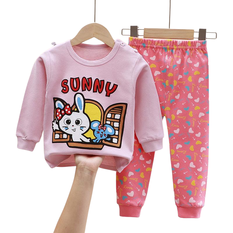 PIJAMA PARA NIÑAS Y BEBE S ALGODON MANGA LARGA - 1