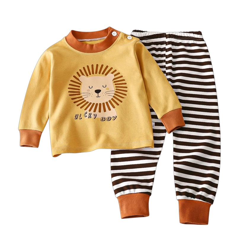 PIJAMA LEONCITO PARA NIÑOS Y BEBE S 100% ALGODON - 1