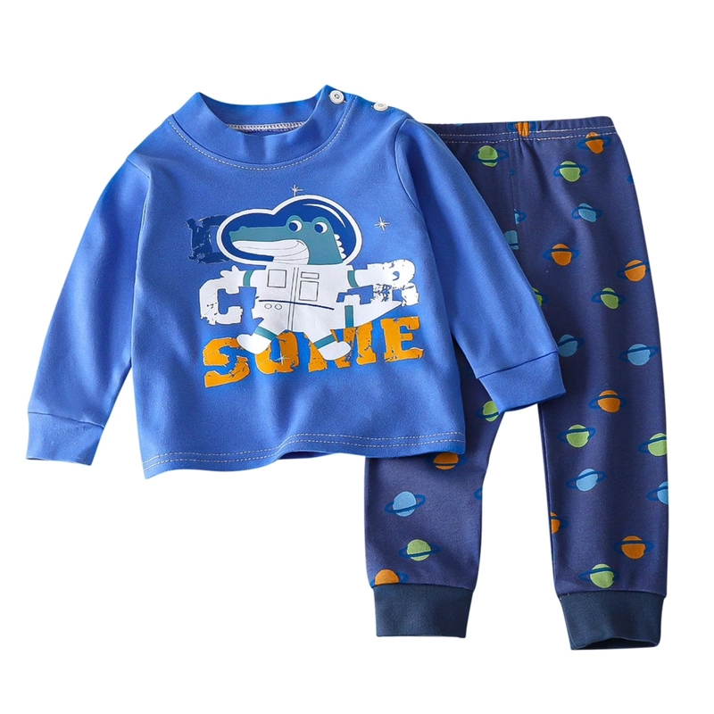 PIJAMA COCODRILO ASTRONAUTA PARA NIÑOS Y BEBE S 100% ALGODON - 1