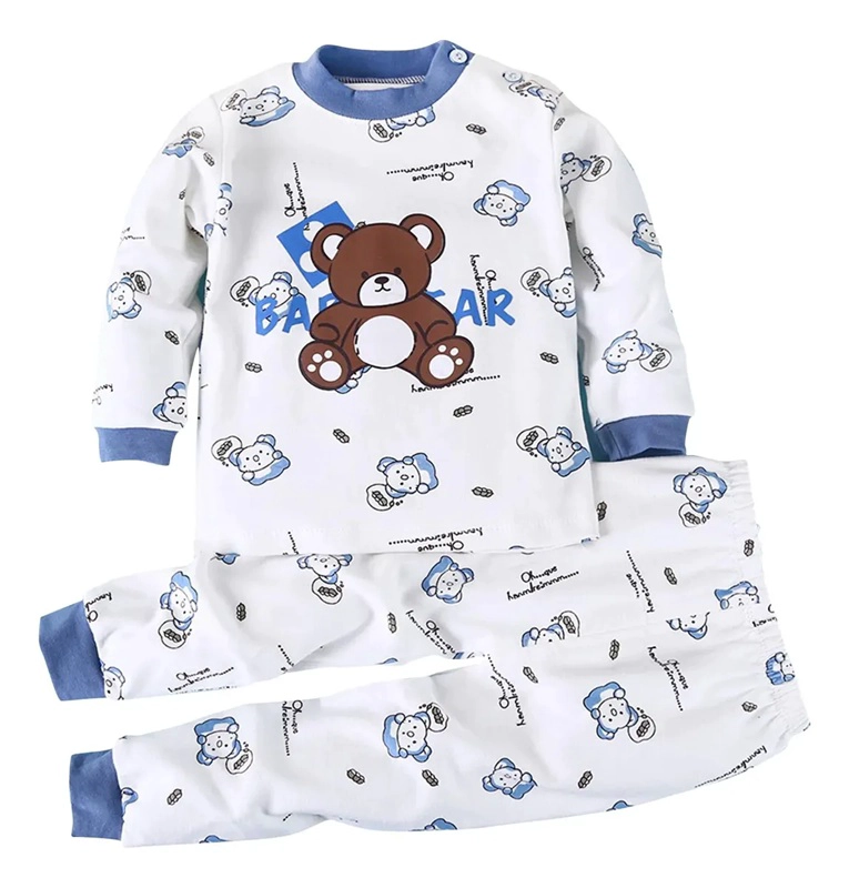 PIJAMA OSITO PARA NIÑOS Y BEBE S 100% ALGODON - 1
