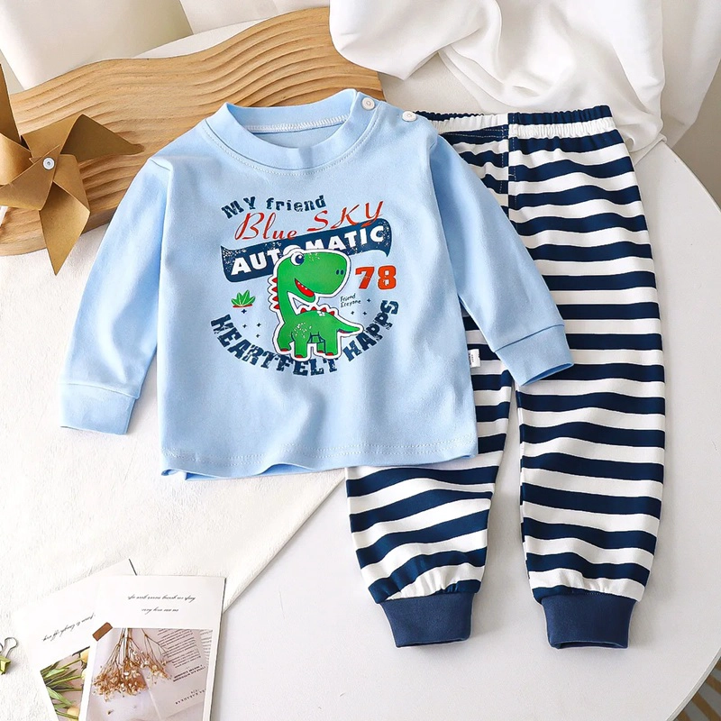 PIJAMA DE DINOSAURIO PARA NIÑOS Y BEBE S 100% ALGODON - 3