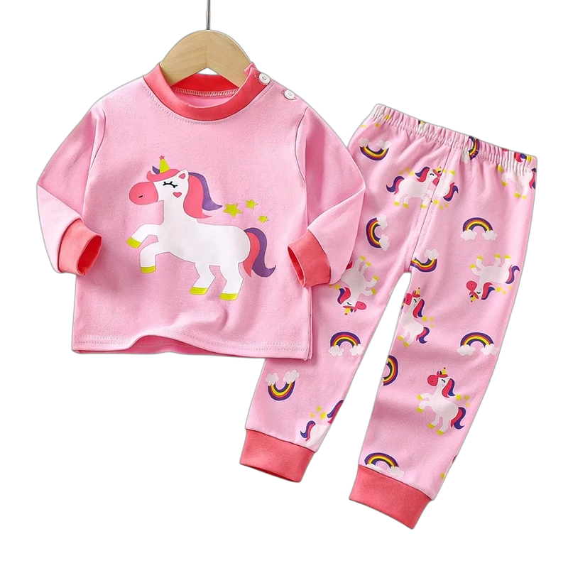 PIJAMA UNICORNIO PARA NIÑAS Y BEBE S 100% ALGODON - 1