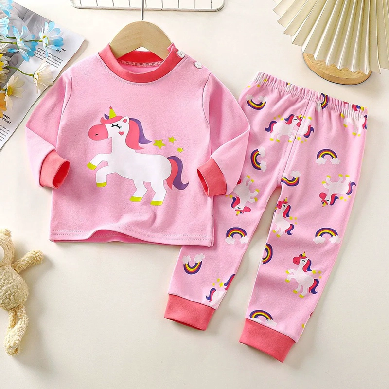 PIJAMA UNICORNIO PARA NIÑAS Y BEBE S 100% ALGODON - 3