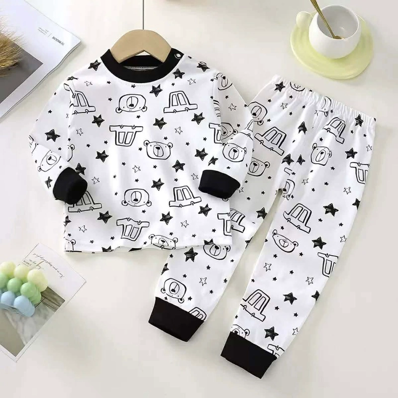PIJAMA OSITO Y CARRITO PARA NIÑOS Y BEBE S 100% ALGODON - 3